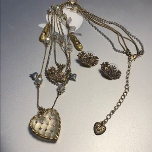 Betsey Johnson ballet Necklace and earrings